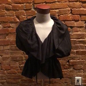 Vera Wang black wrap blouse